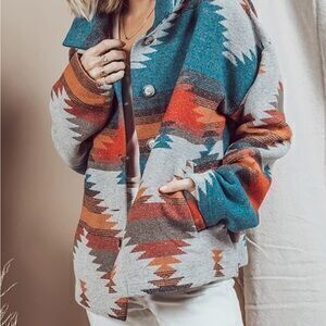 Colorful Geometric Pattern Jacket